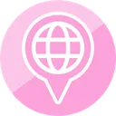 Free Globe Location Pointer Globe Rotating Location Point Icon