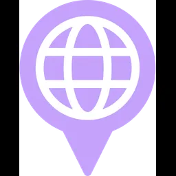 Free Globe Location Pointer  Icon