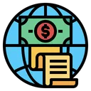 Free Globe Money Invoice Icon