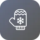 Free Gloves Christmas Cold Icon