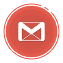 Free Gmail with dotted circle  Icon