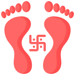 Free Goddess Laxmi Footprint  Icon