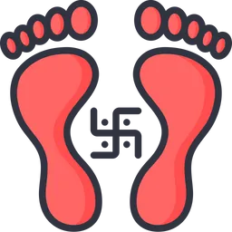 Free Goddess Laxmi Footprint  Icon