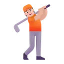 Free Golfing Color Light Icon