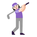 Free Golfing Flat Light Icon