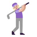 Free Golfing Flat Medium Light Icon