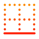 Free Pontos De Grade Inferior Alinhar Layout Ícone