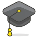 Free Graduate Cap Hat Icon
