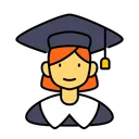 Free Graduate Woman Student Graduation Icon