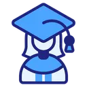 Free Graduate Woman Woman Graduated Icon