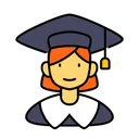 Free Graduate Woman Student Graduation Icon