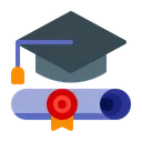 Free Diploma Graduation Degree Icon