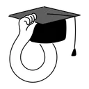 Free Black Monochrome Holding Graduation Cap Illustration Graduation Celebration Academic Cap 아이콘