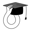 Free Black Monochrome Holding Graduation Cap Illustration Graduation Celebration Academic Cap Symbol