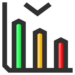 Free Gráfico de disminución  Icono