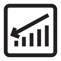 Free Gráfico de diminuição  Ícone