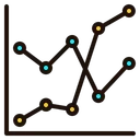 Free Gráfico de linha  Ícone