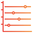 Free Grafico De Linha De Ponto Horizontal Ícone