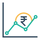Free Grafico Dinheiro Indiano Ícone