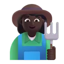 Free Granjero Color Oscuro Icono