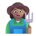 Free Granjero Color Medio Icono