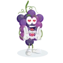 Free Grape Logo Mascot In Love Pose Grape Grapes Icon