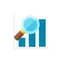 Free Graph Magnifier Icon