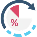 Free Initializing Reload Graph Percentage Graph Icon