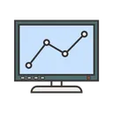 Free Graph Line Screen Icon