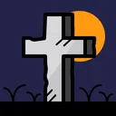 Free Grave Cross Grave Halloween Icon