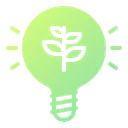 Free Green Light Bulb Recycling Icon