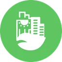 Free Green Building Smart Icon