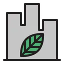 Free Green City Eco City Building Icon