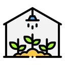Free Greenhouse Watering Plant Icon