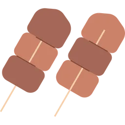 Free Grilled Pork Skewer  Icon