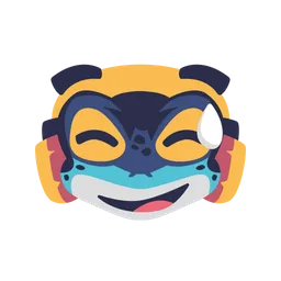 Free Grining with Sweat Emoji Icon