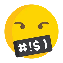 Free Face With Symbols On Mouth Emoji Icon