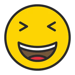 Free Grinning Squinting Face Emoji Icon