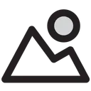 Free Group Mountain Sun Icon