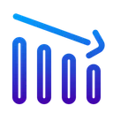 Free Grow Down Chart Graph Icon