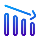 Free Grow Down Chart Graph Icon