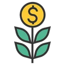 Free Growing Grow Money Icon