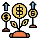 Free Growing Money Plant Growing Plant Growing Icon