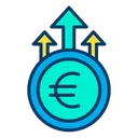 Free Grown Euro Money Growth Finance Icon