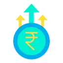 Free Grown Rupees Money Growth Finance Icon