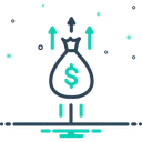 Free Growth Money Bag Riches Icon
