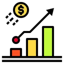 Free Coin Growth Graph Icon