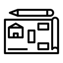 Free Gebäudeplan  Symbol