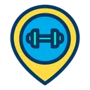 Free Gym Location Map Pin Icon