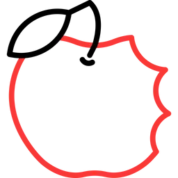 Free Half apple  Icon